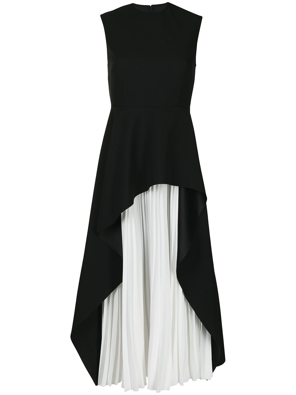 Solace London Geplooide midi-jurk Zwart