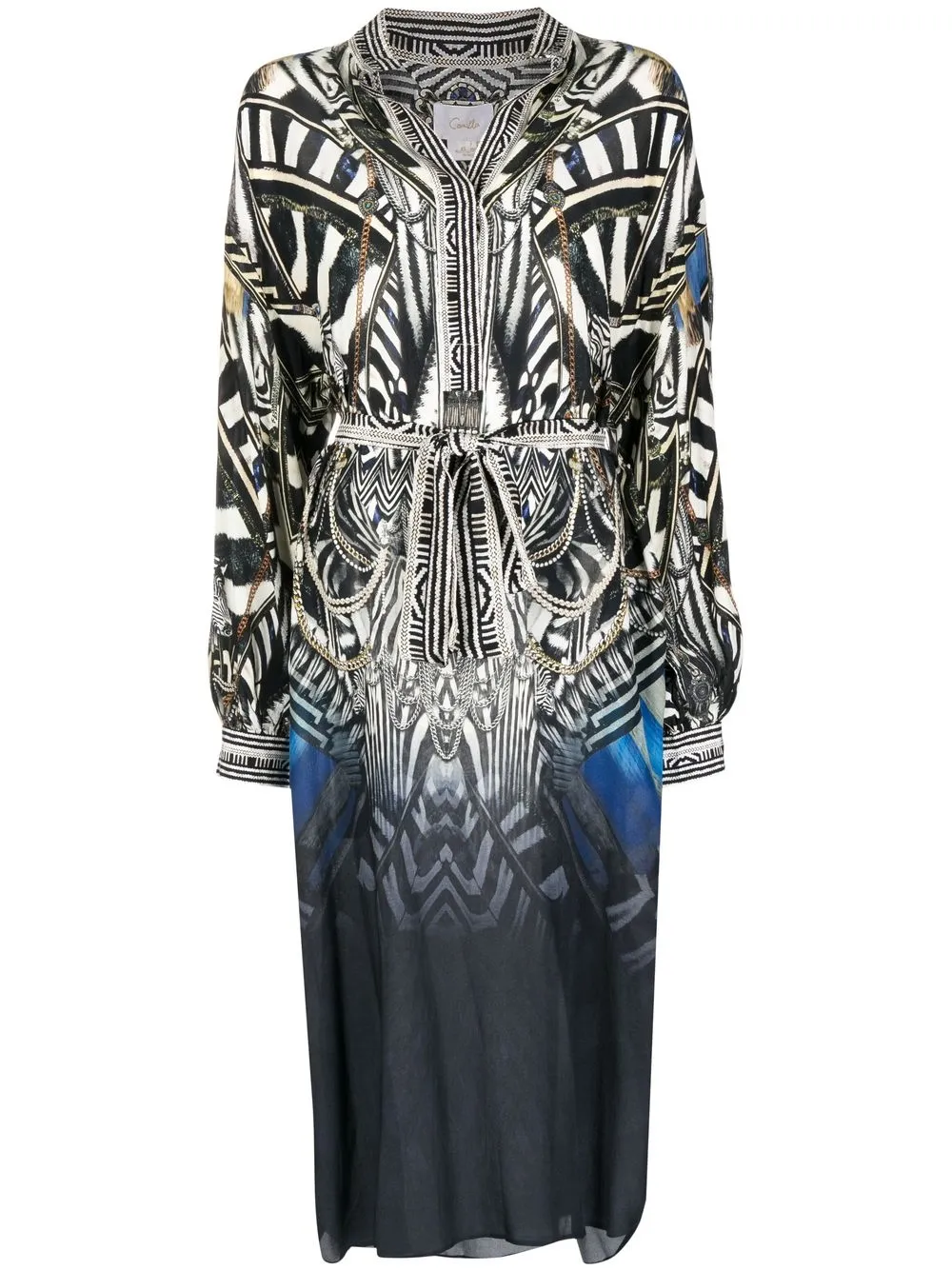 

Camilla vestido de seda Knight Of The Wild - Negro