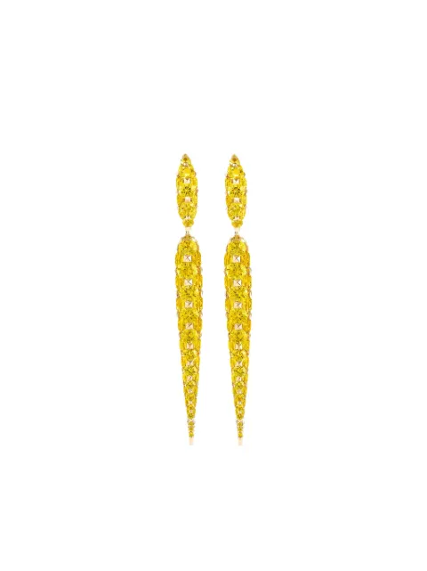 Boghossian 18kt yellow gold Merveilles icicle yellow sapphire medium earrings