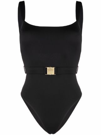 Noire Swimwear Belt Buckle Swimsuit Farfetch