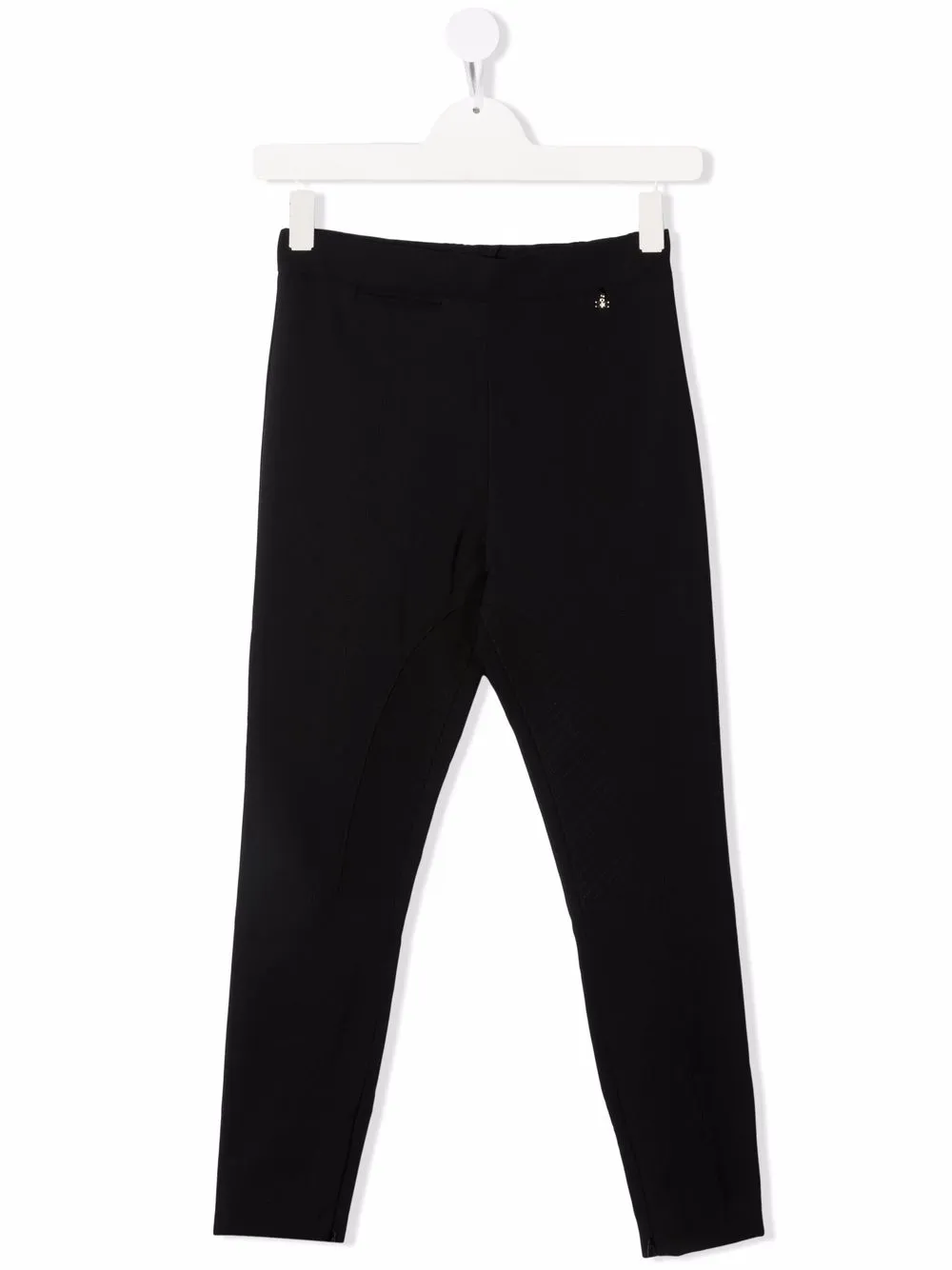 

Elisabetta Franchi La Mia Bambina pants slim con parche del logo - Negro