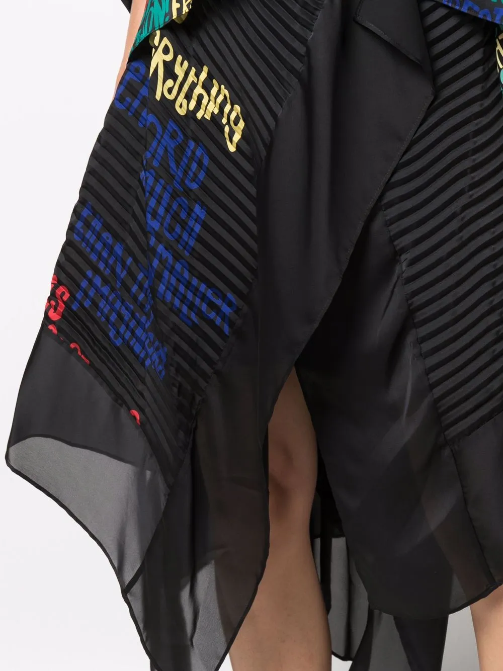 фото Sacai юбка асимметричного кроя с кулиской