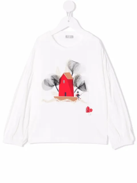 Il Gufo playera con estampado gráfico