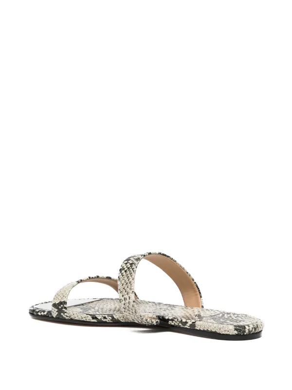 Schutz snakeskin-print flat sandals 