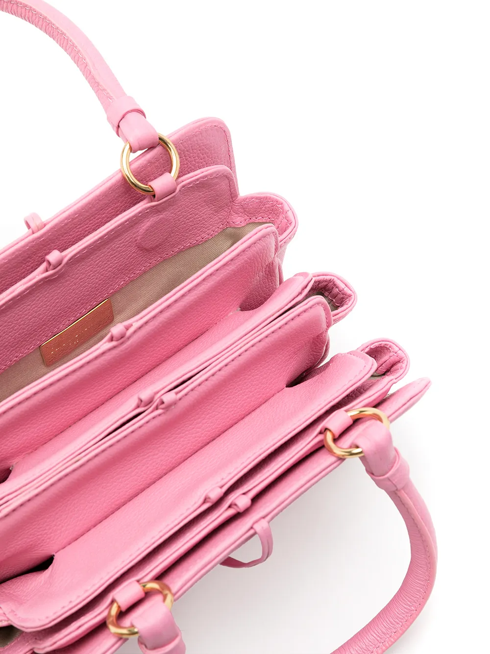 Sarah Chofakian Multiple-compartment Leather Crossbody Bag In Pink