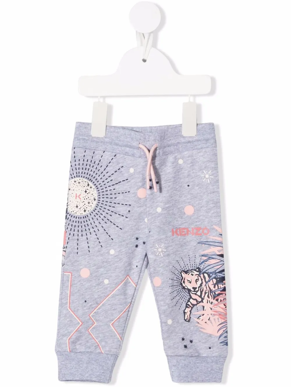 

Kenzo Kids logo print joggers - Grey