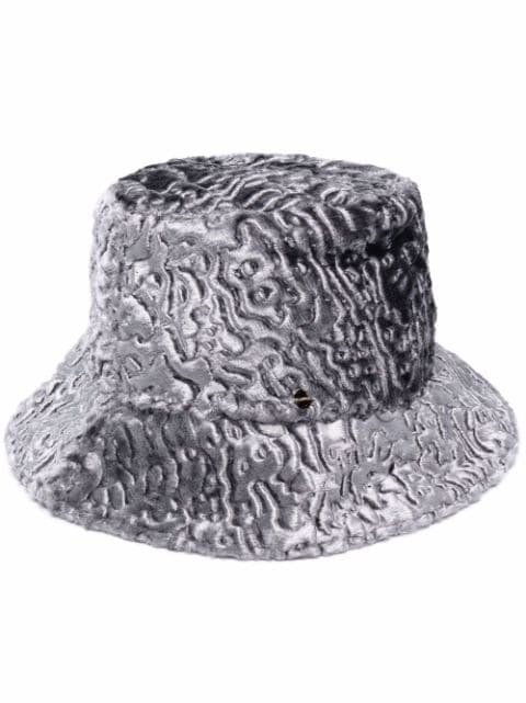 Flapper - textured metallic bucket hat