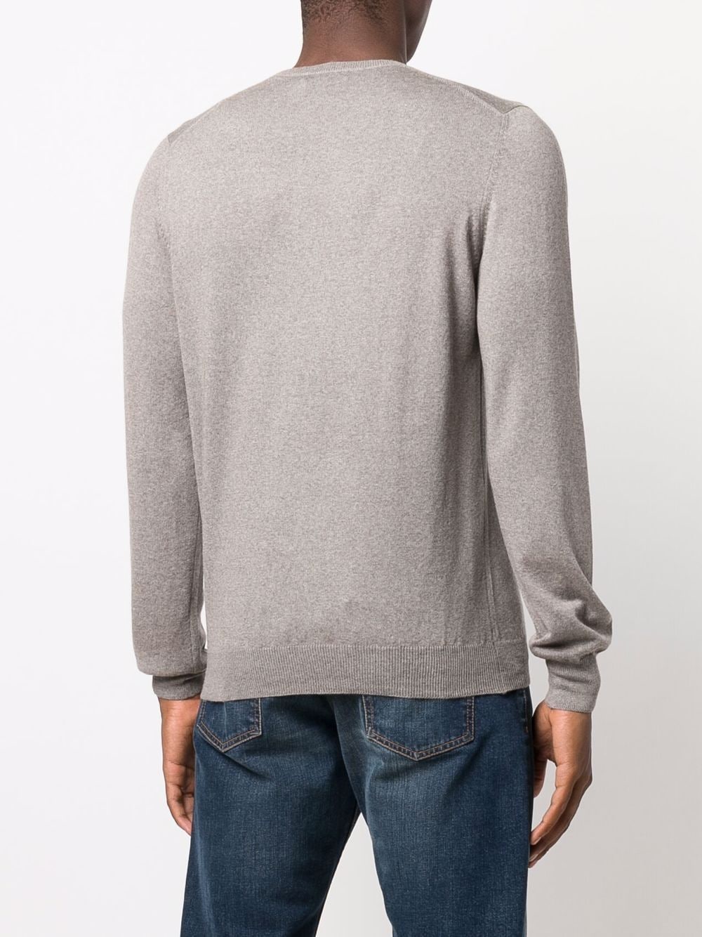 Shop Fay Crewneck Wool Jumper In Neutrals