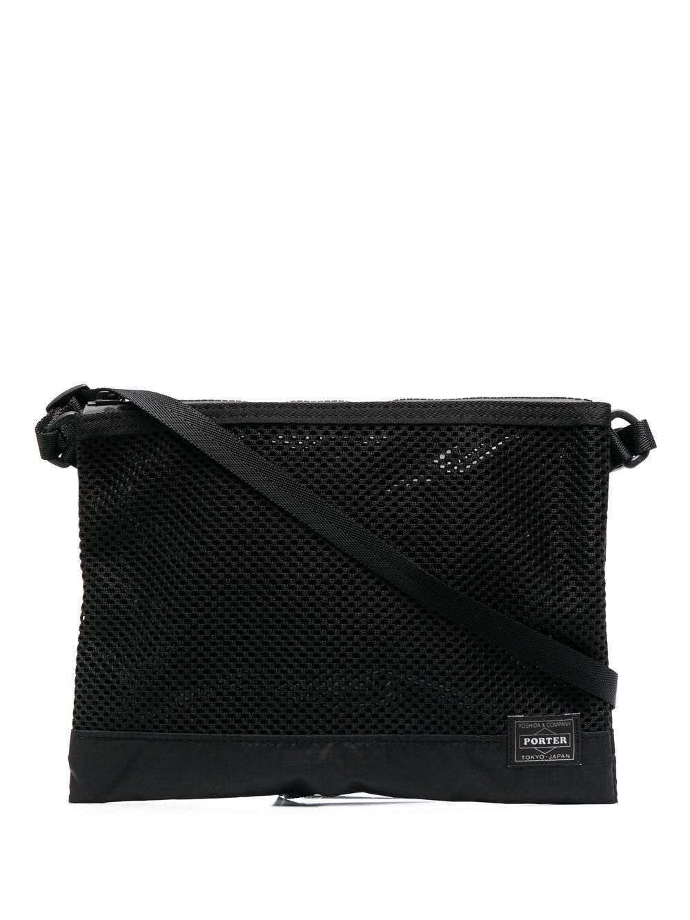 

Porter-Yoshida & Co. mesh-panel messenger bag - Black