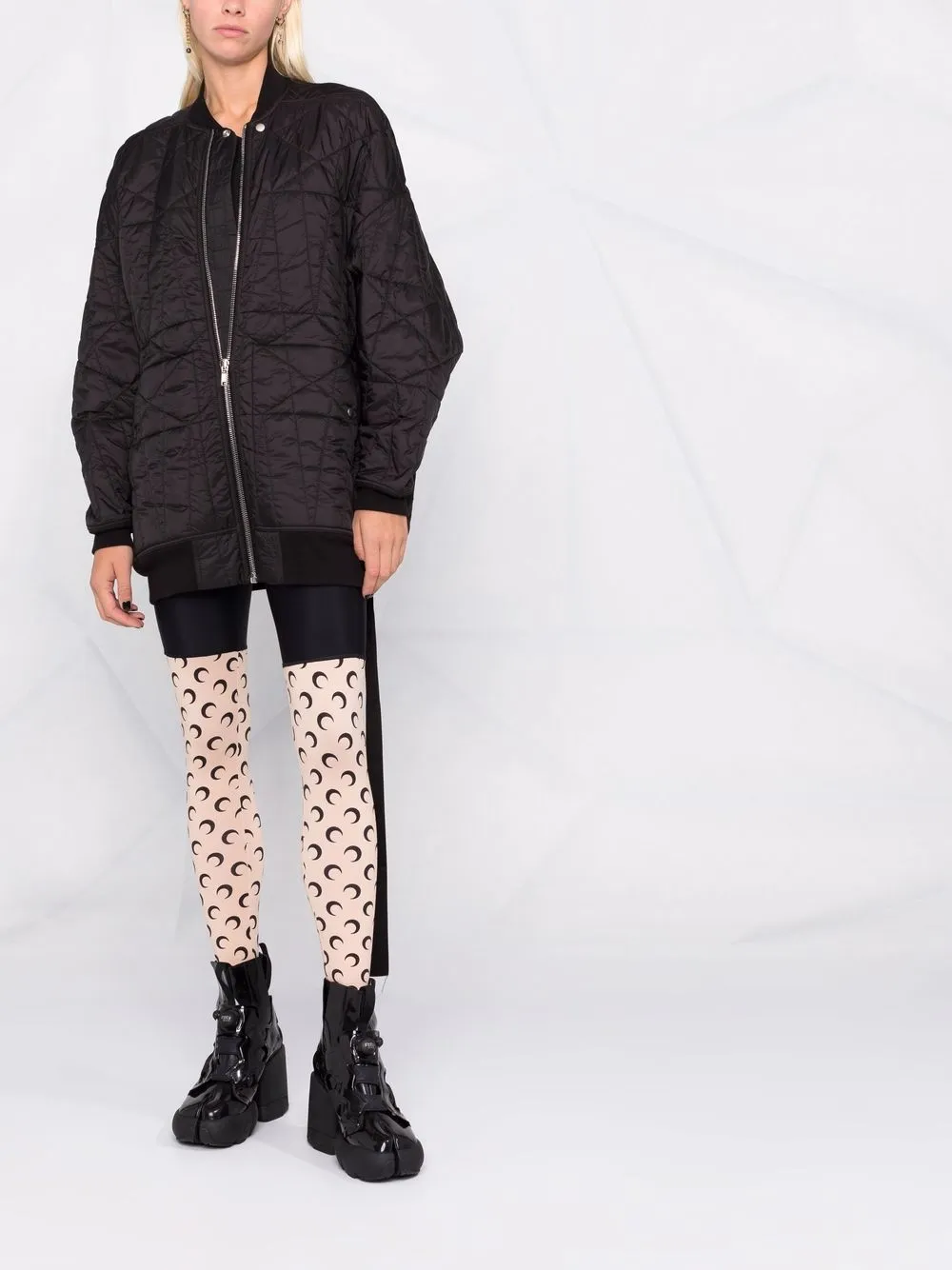 фото Rick owens drkshdw стеганое пальто оверсайз