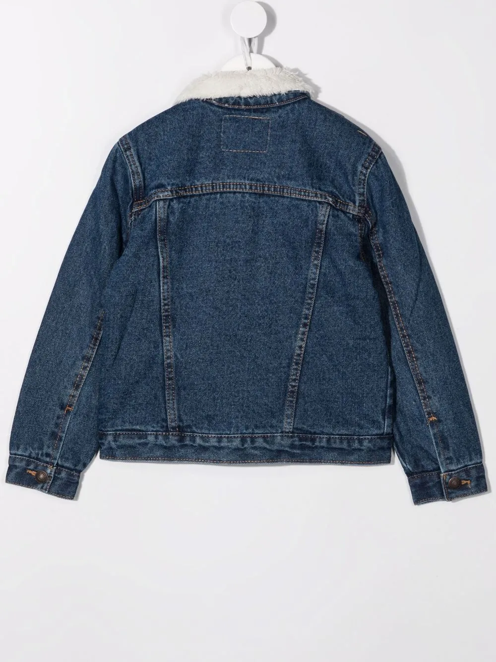 фото Levi's kids джинсовая куртка с воротником из шерпы