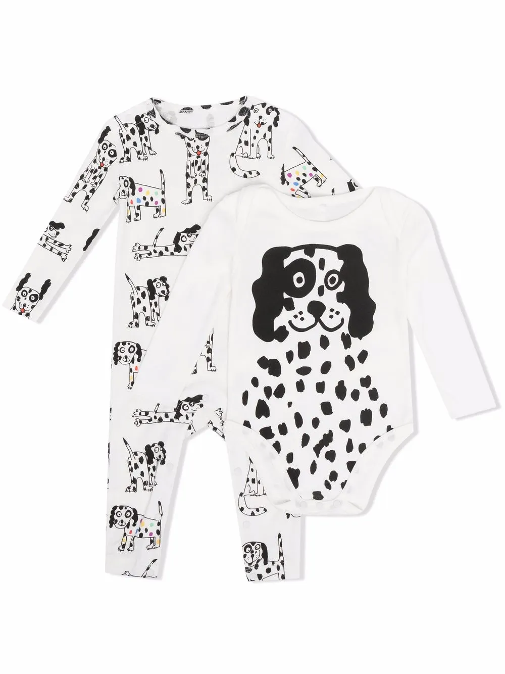 

Stella McCartney Kids traje deportivo con perros estampados - Blanco