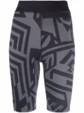 MCQ stretch-design abstract print shorts - Black