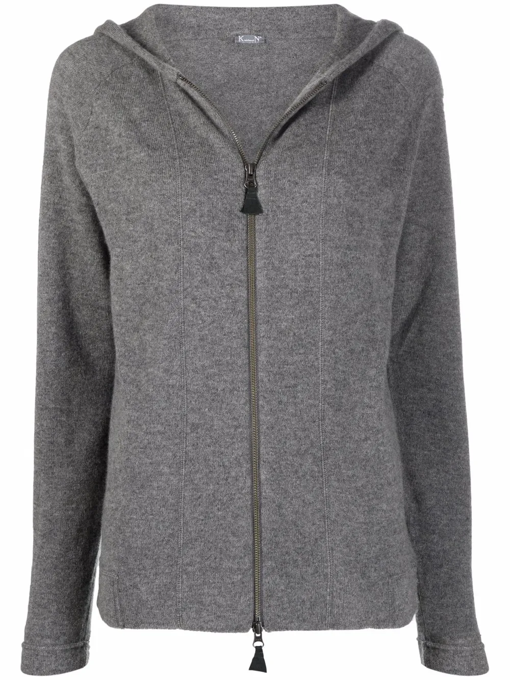 Kristensen Du Nord Cashmere Zip-up Hoodie In 灰色