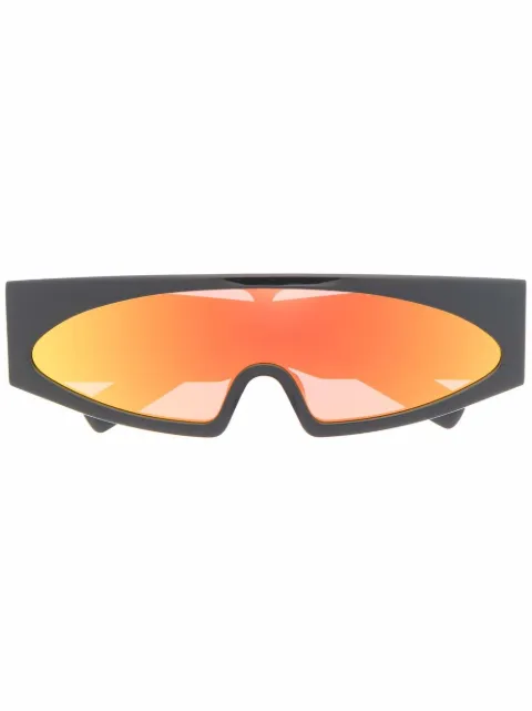 Rick Owens retro futuristic rectangular sunglasses