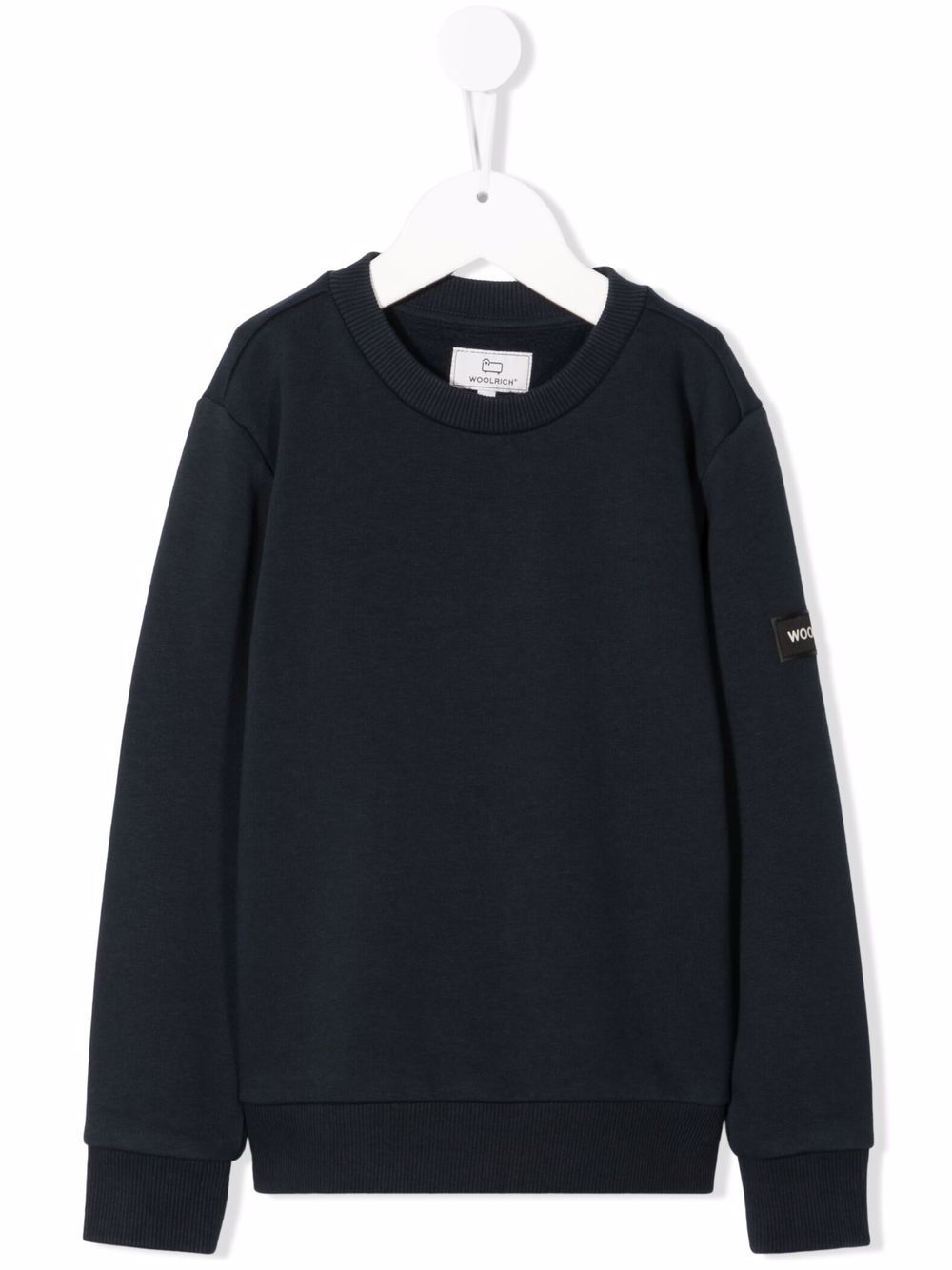 Woolrich Logo Patch Cotton-blend Sweatshirt In 蓝色