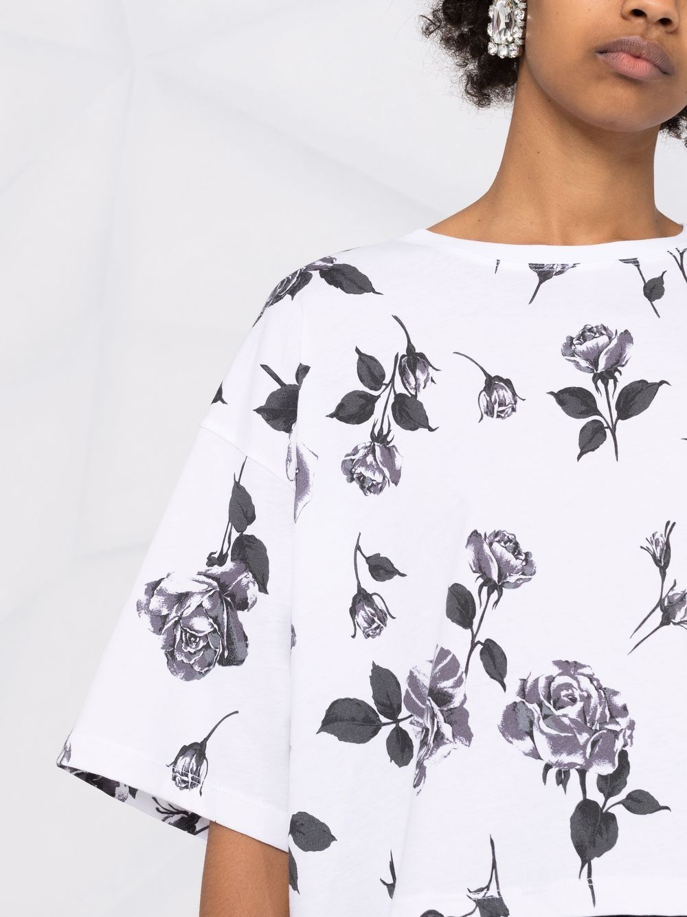 фото Red valentino floral-print logo t-shirt