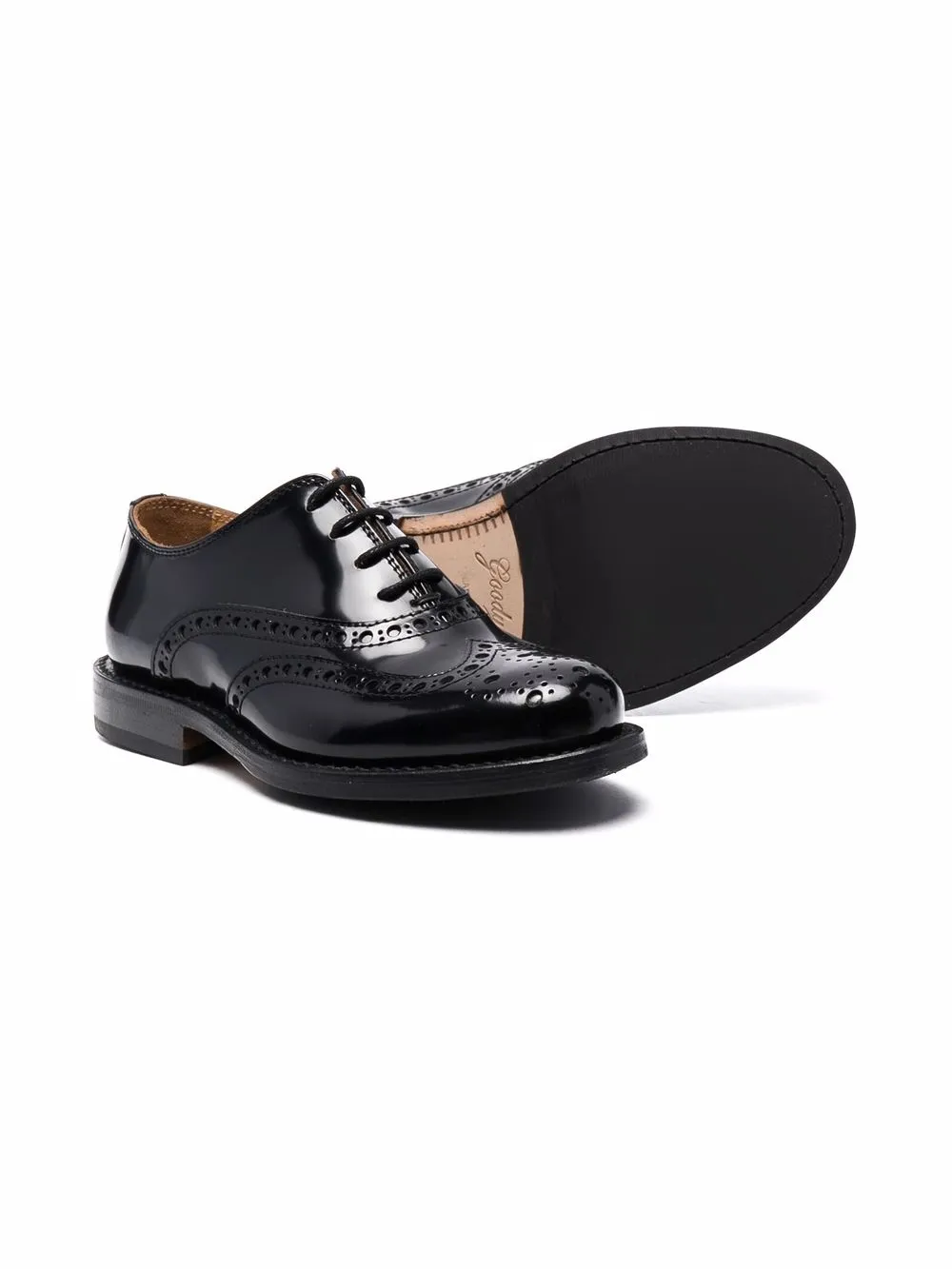 Gallucci Kids Leren brogues - Zwart