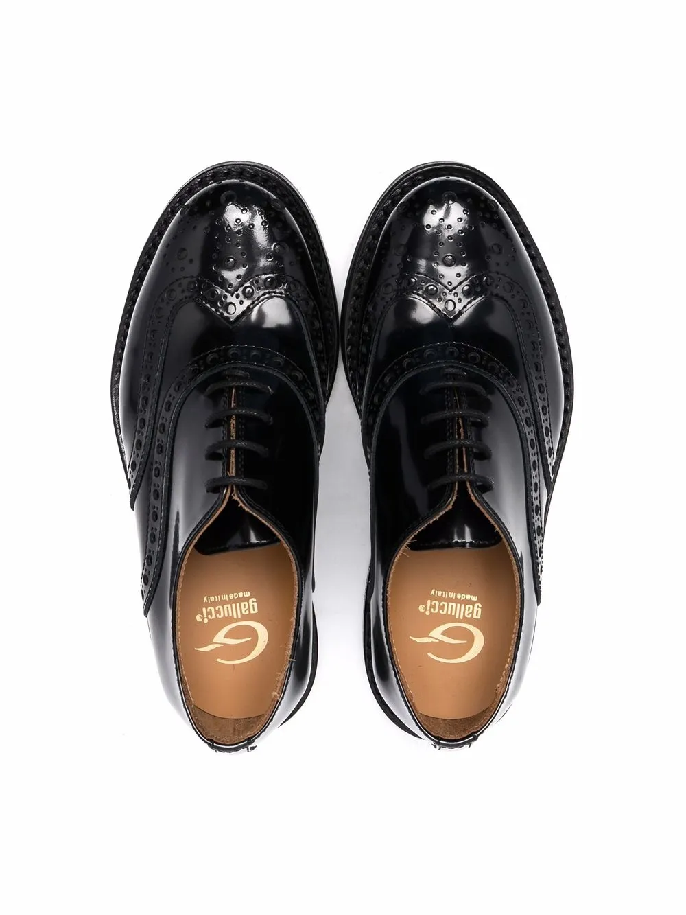 Gallucci Kids Leren brogues Zwart