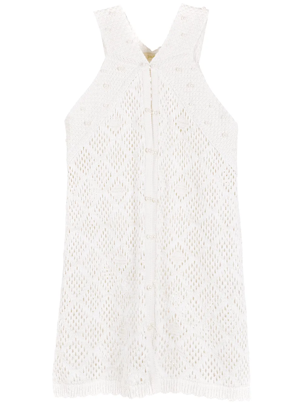 

Nk Kai diamond knit shift mini dress - White