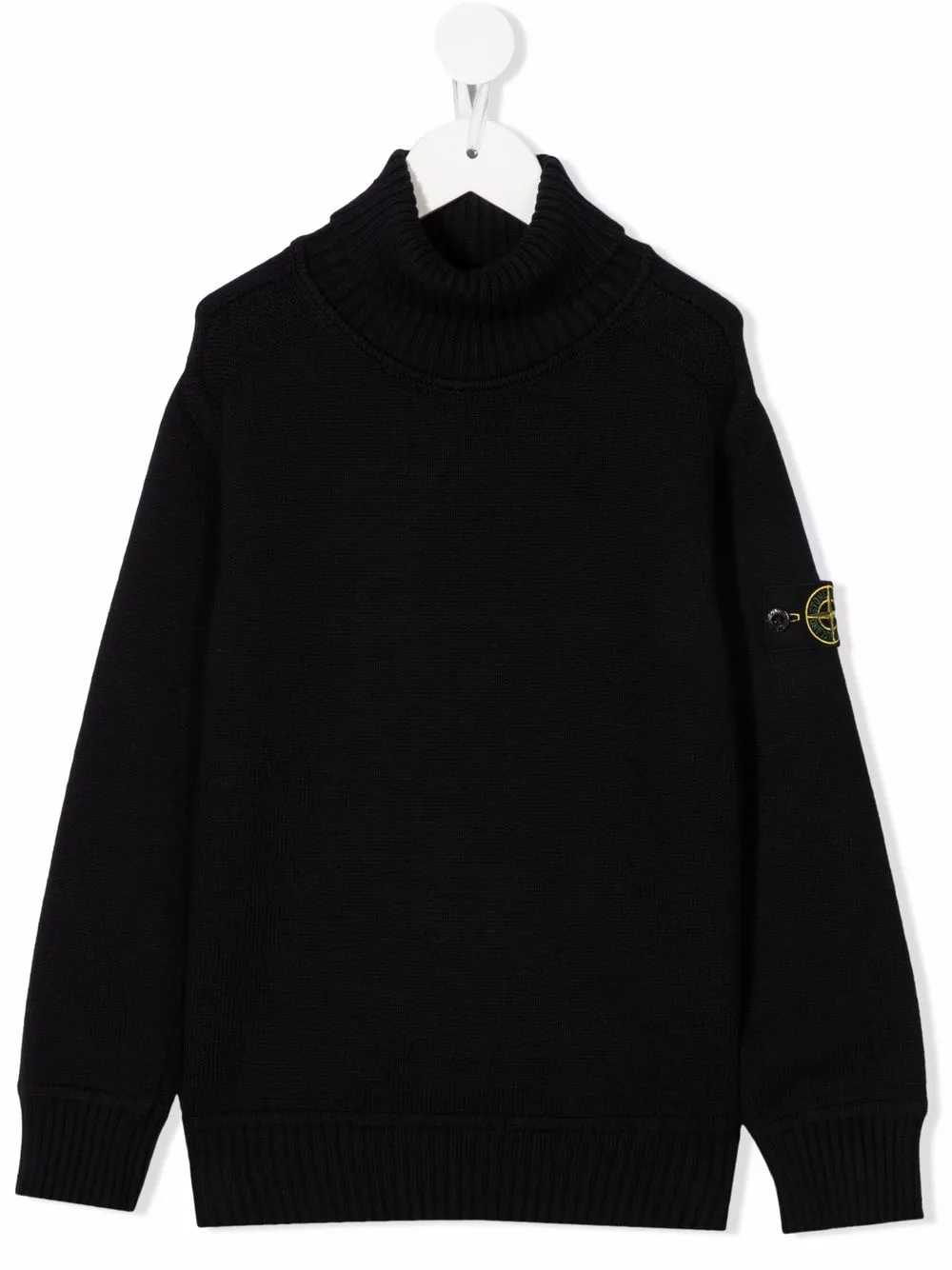 

Stone Island Junior logo-patch sleeve jumper - Blue