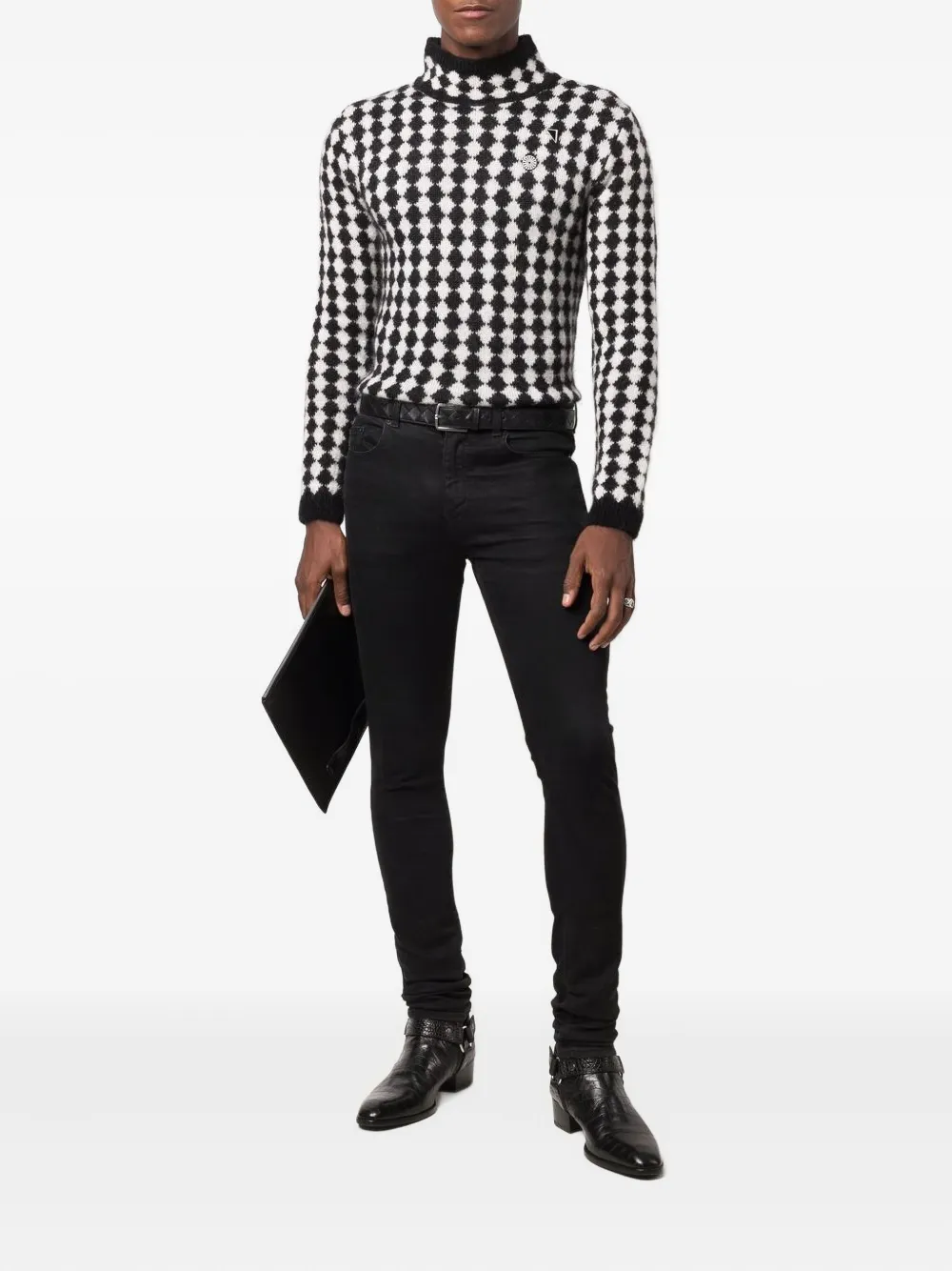 Saint Laurent diamond-motif sweater | Knitted Sweaters | Image 2