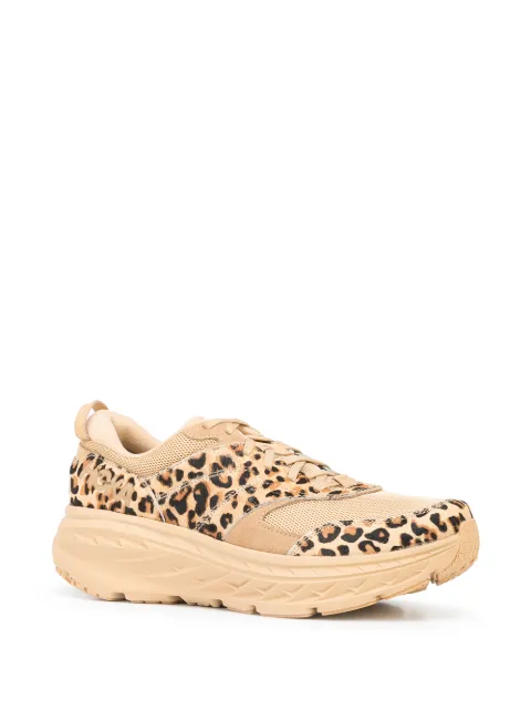 hoka leopard print trainers