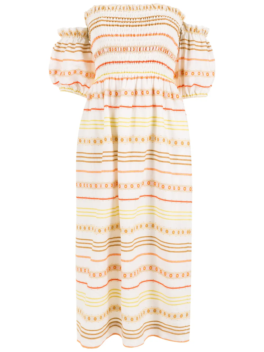 

Nk Willa striped smocked dress - White