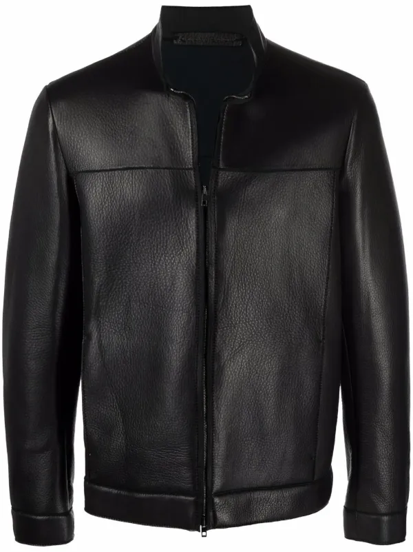 Salvatore Santoro جاكيت جلد بسحاب بدون رقبة Farfetch Salvatore Santoro جاكيت جلد بسحاب بدون رقبة Farfetch