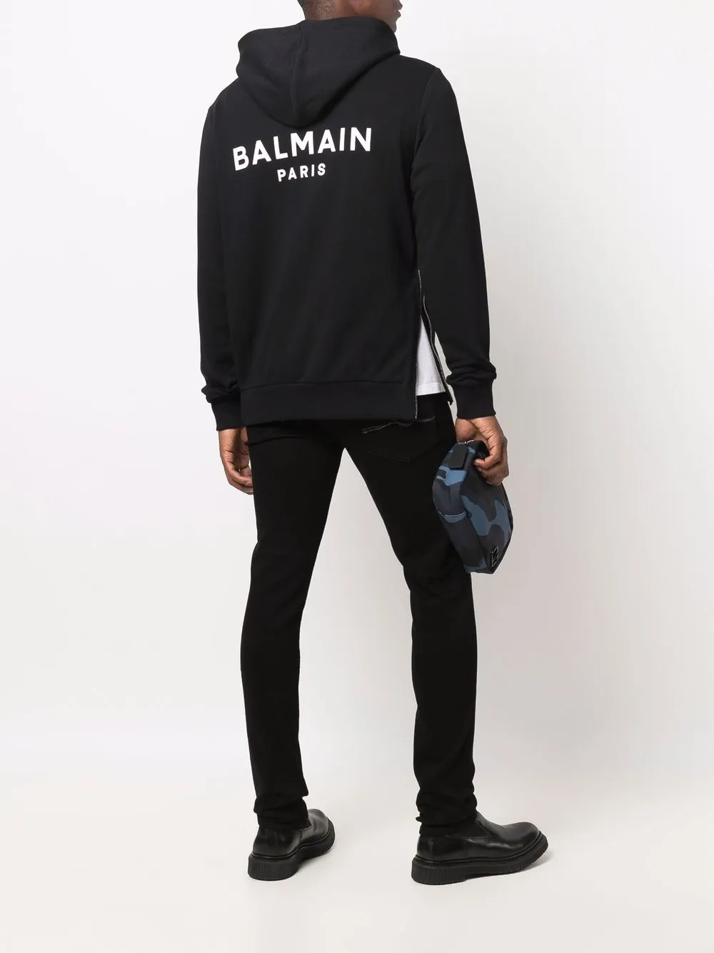 фото Balmain худи с кулиской и логотипом