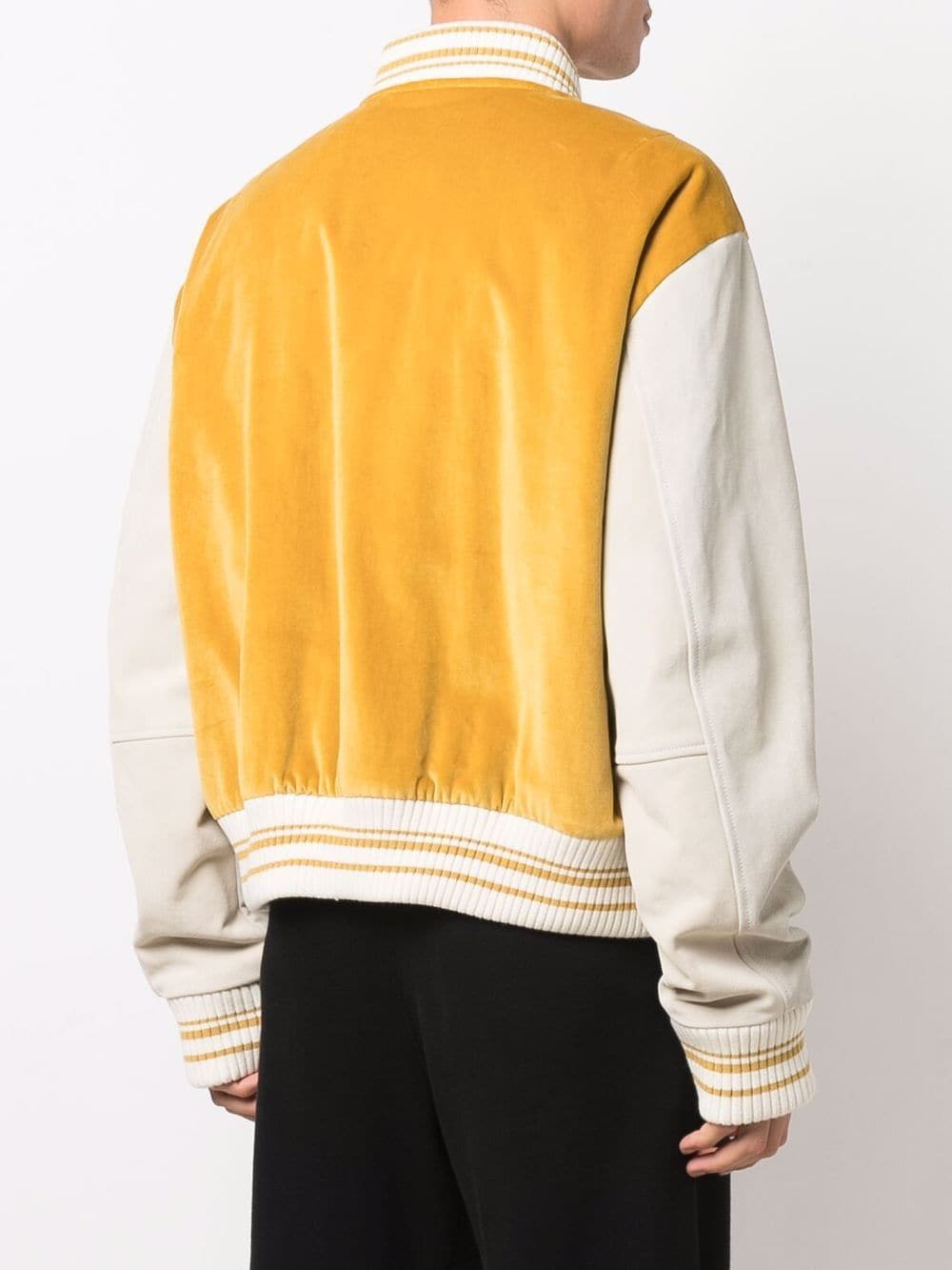 Shop 424 Two-tone Bomber Jacket In Gelb