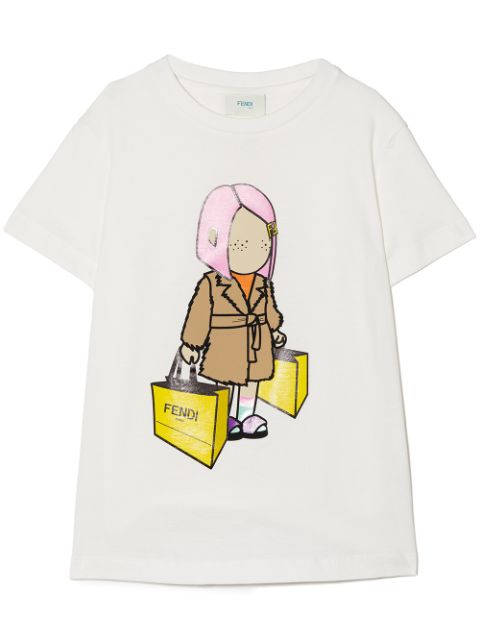 Fendi Kids doll-print T-shirt