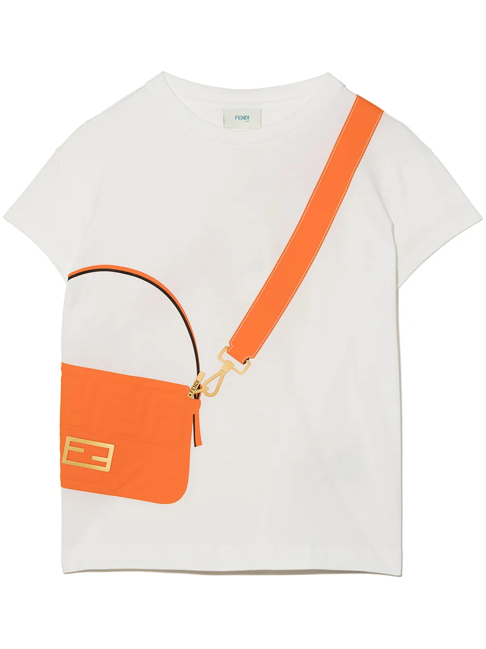 Fendi Kids bag-print Cotton T-shirt - Farfetch