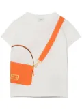 Fendi Kids bag-print cotton T-shirt - White