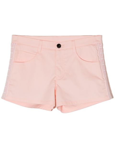 Fendi Kids logo-trim denim shorts