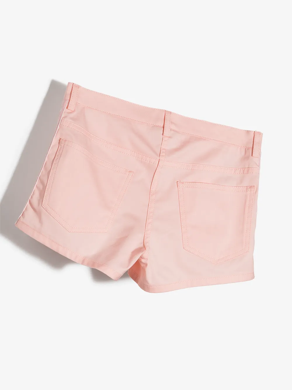 Shop Fendi Logo-trim Denim Shorts In Pink