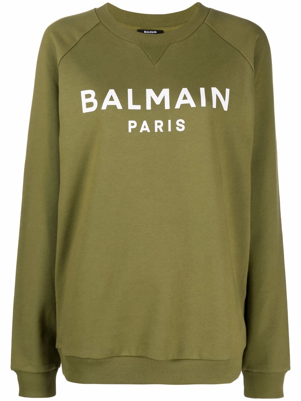 

Balmain sudadera con logo estampado - Verde