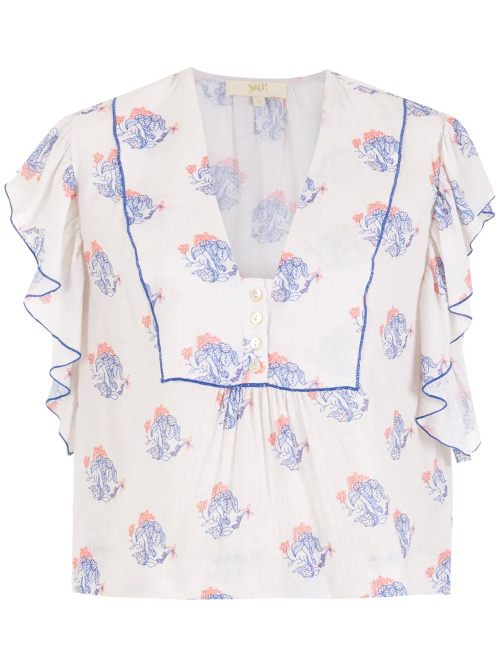 

Nk Rafa floral ruffled blouse - White