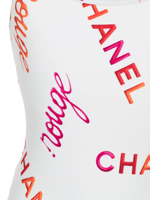 chanel logo swimsuit