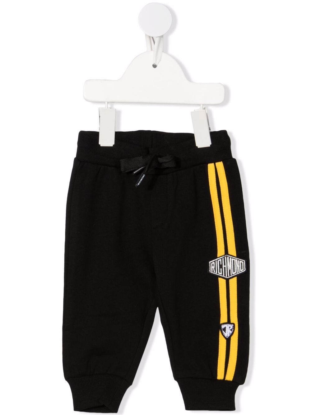 

John Richmond Junior pants con franjas laterales - Negro