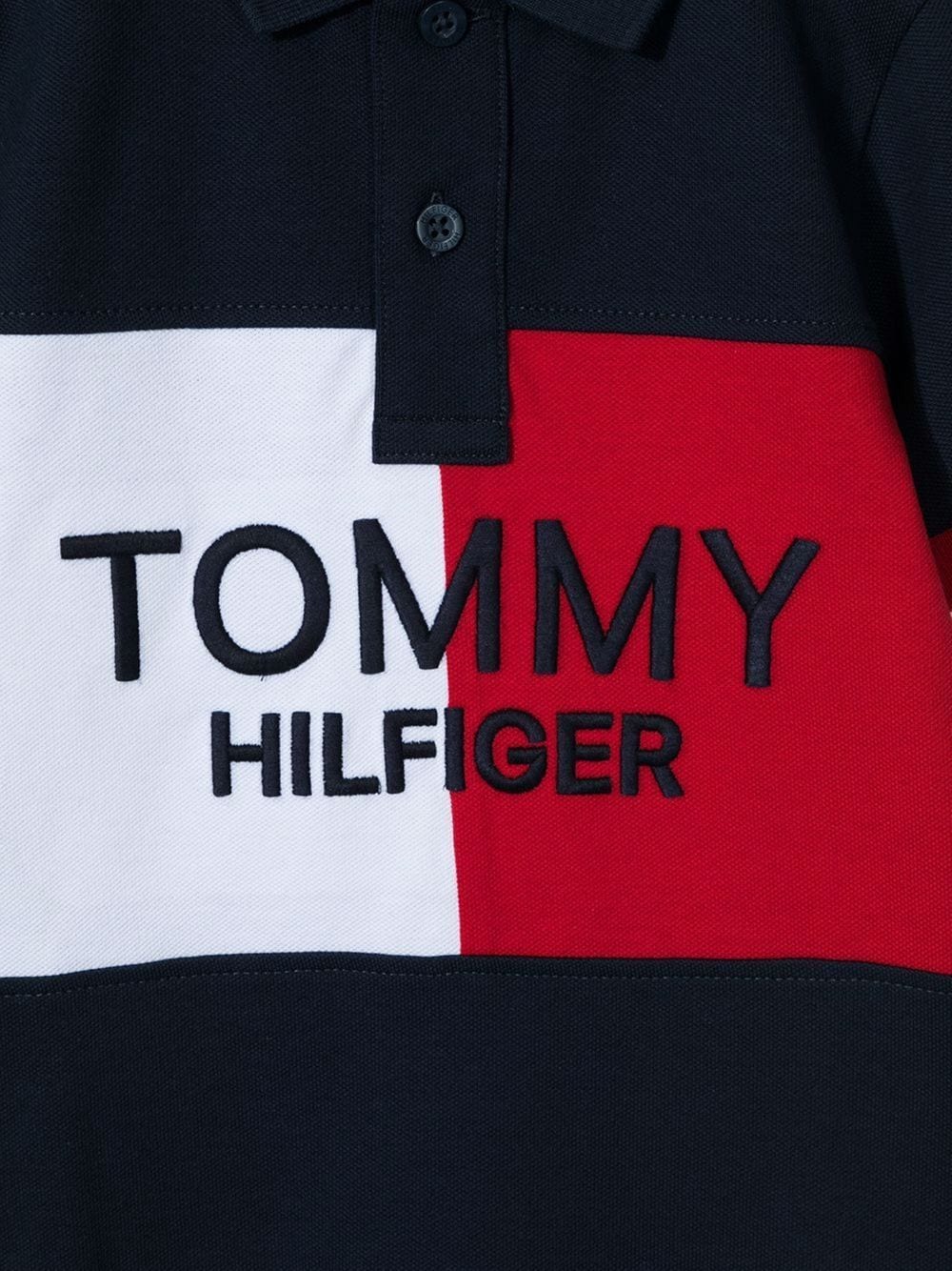 фото Tommy hilfiger junior рубашка поло с вышитым логотипом