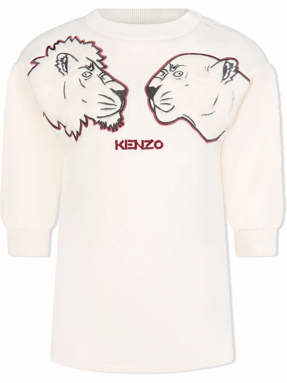 

Kenzo Kids vestido con animal bordado - Blanco