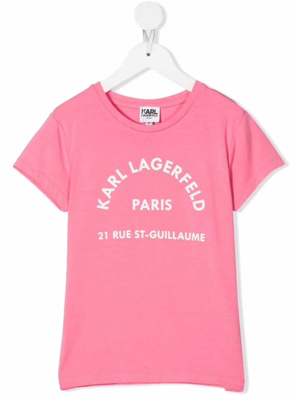 

Karl Lagerfeld Kids playera con logo estampado - Rosado