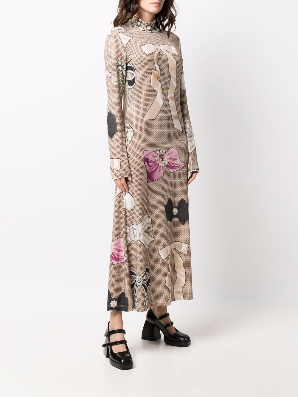 фото Viktor & rolf signature bow-print dress