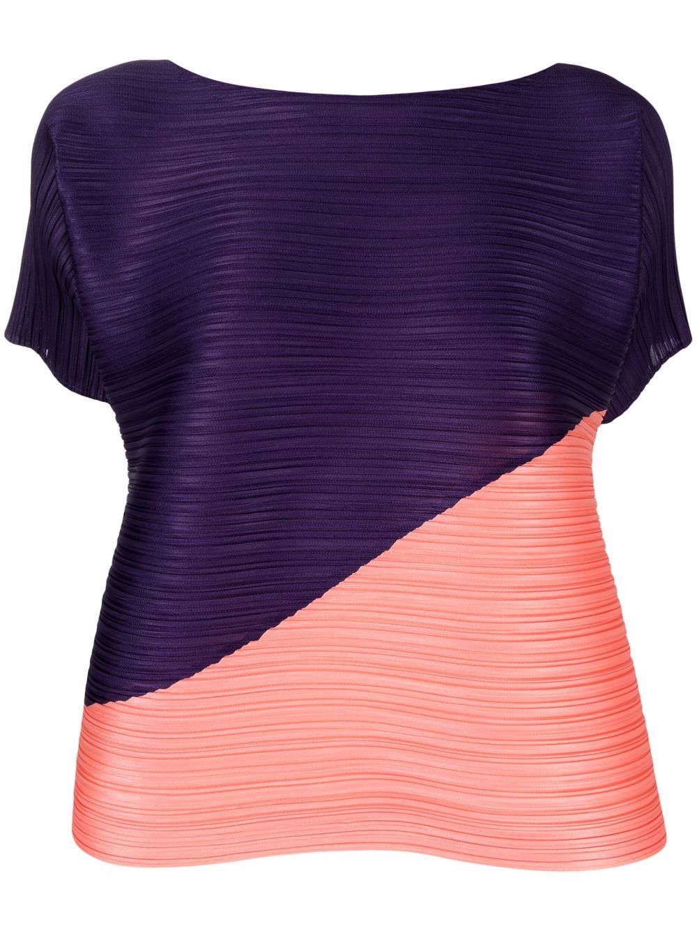 фото Pleats please issey miyake плиссированный топ sunset с короткими рукавами