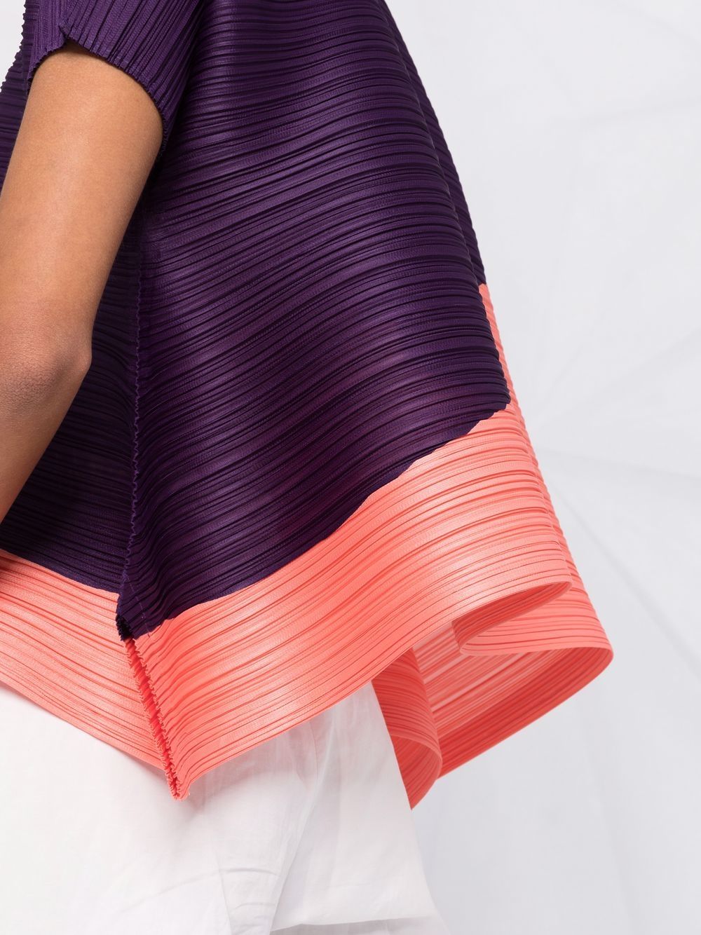 фото Pleats please issey miyake плиссированный топ sunset с короткими рукавами