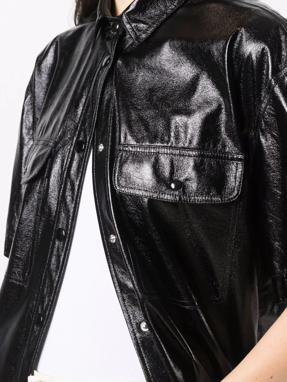 фото Isabel marant рубашка из искусственной кожи