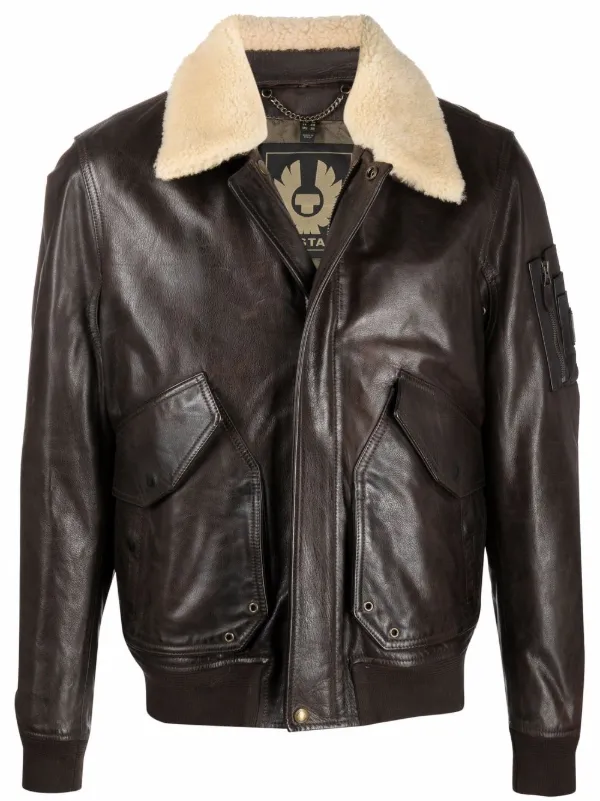 belstaff shearling leather jacket