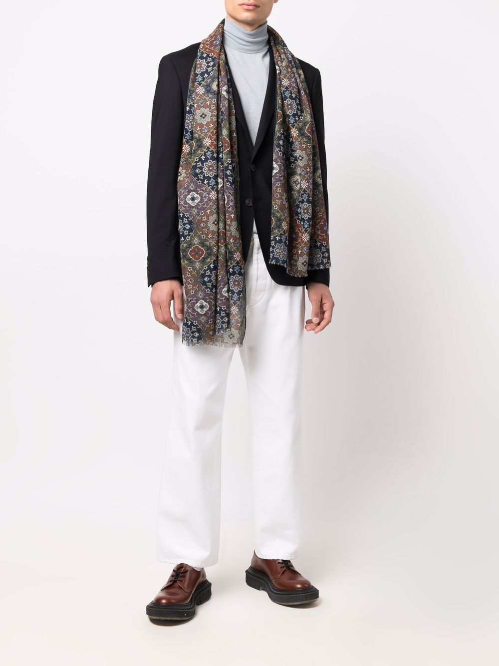 фото Lady anne patterned jacquard wool scarf