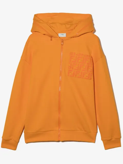 Fendi Kids FF patch pocket zipped jacket